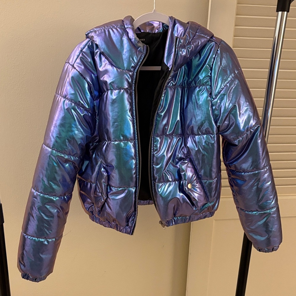 Iridescent Puffer Jacket